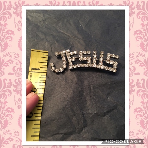 Silver Toned & Rhinestone Brooch - Picture 3 of 4